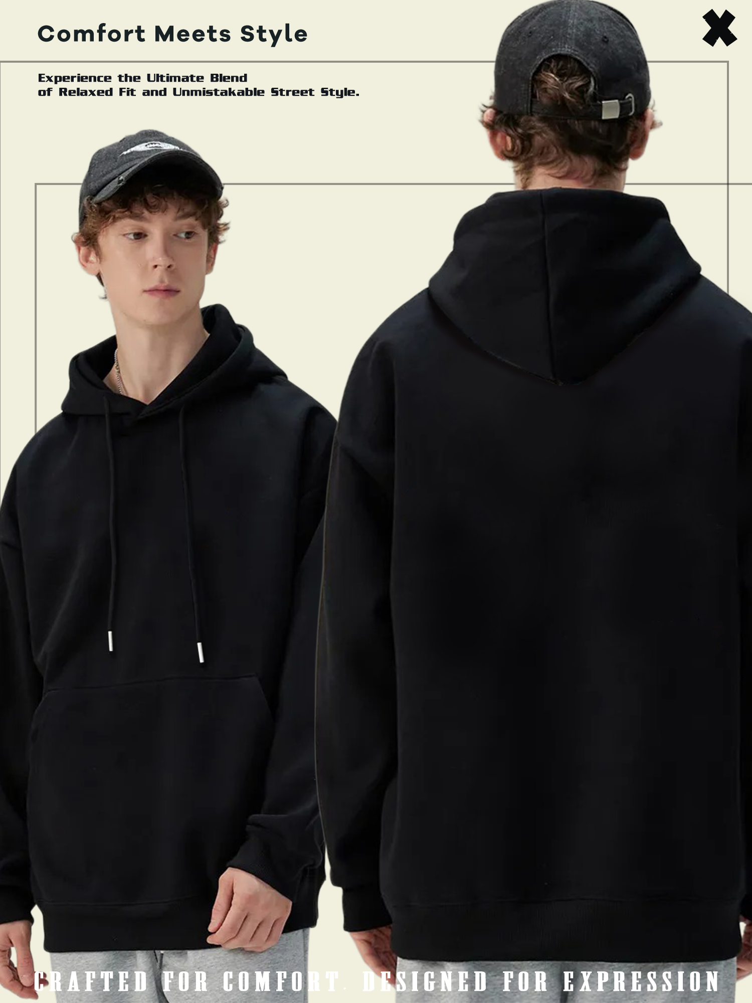 Sweat à capuche épais 320gsm – Automne/Hiver (Unisexe)