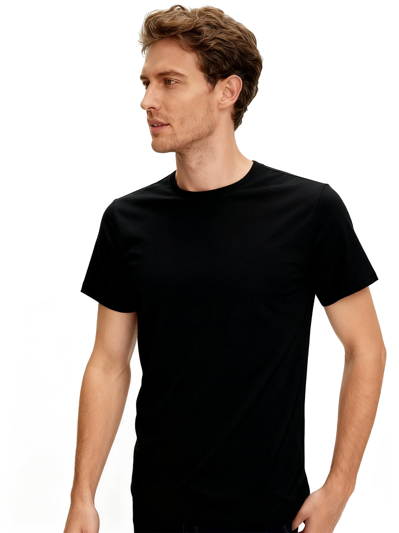 T-shirt ajusté 180gsm en coton stretch (Unisexe – Toutes saisons)