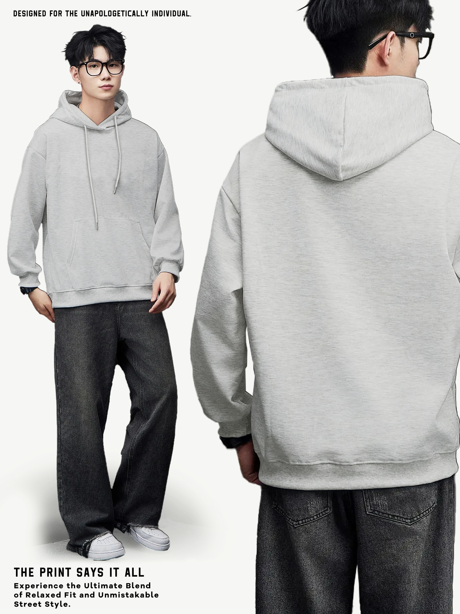 Sweat à capuche épais 320gsm – Automne/Hiver (Unisexe)