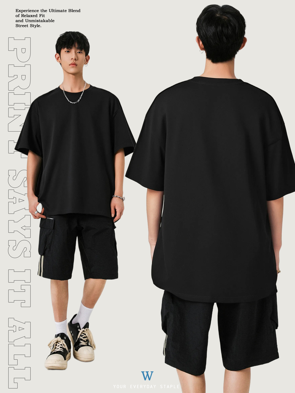 T-shirt basique 100% coton – 220gsm (Unisexe)